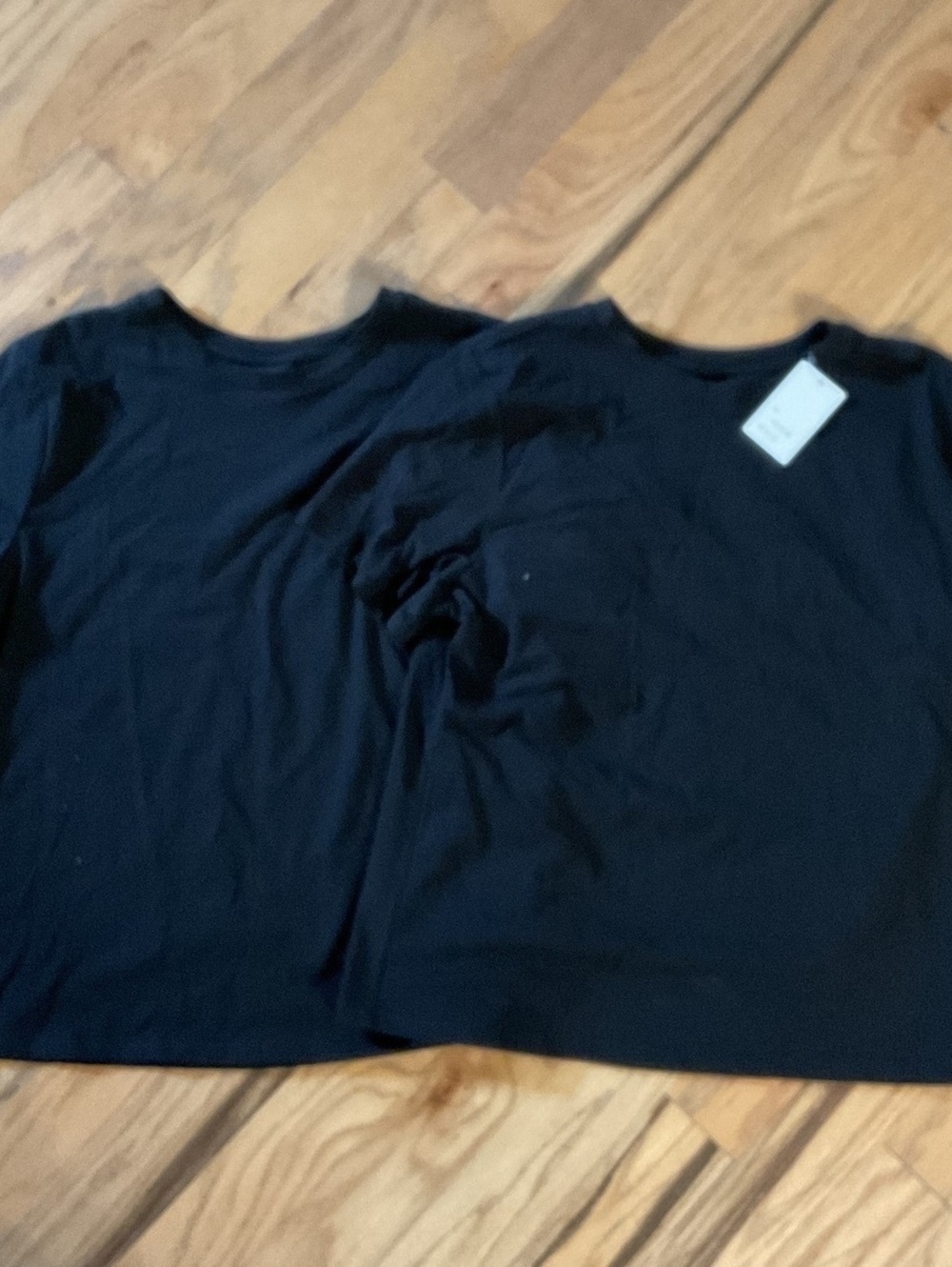 a new day Black Cotton Spandex T-Shirts, XL, 2-Pack